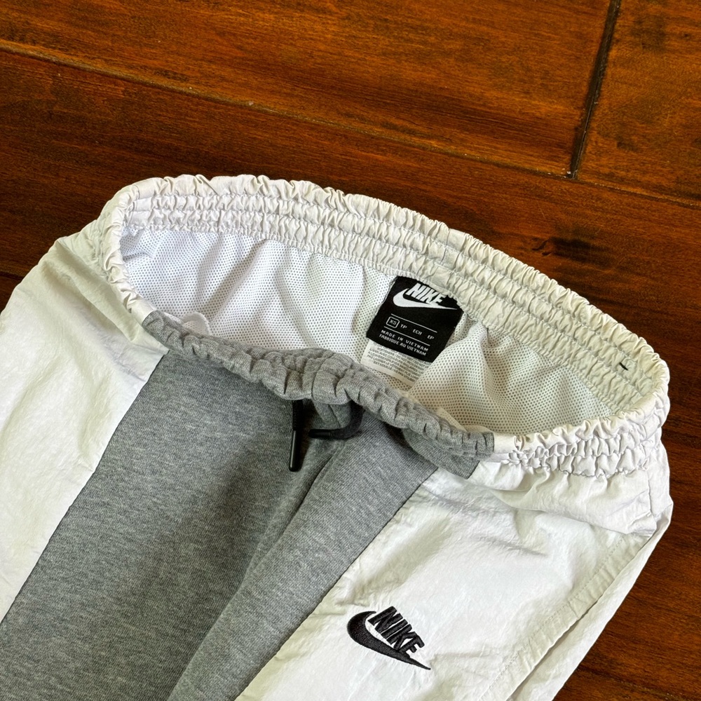 Nike Gray and White Track Pants